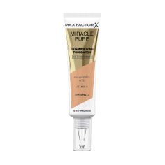 Акція на Тональна основа для обличчя Max Factor Miracle Pure Skin-Improving Foundation SPF 30 PA+++, 50 Natural Rose, 30 мл від Eva