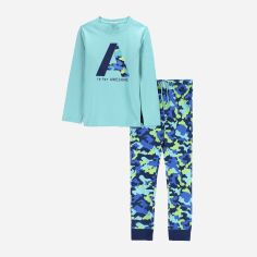 Акция на Піжама (футболка з довгими рукавами + штани) для хлопчика Coccodrillo Pyjamas ZC2448121PJS 104 см Блакитна от Rozetka