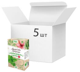 Акція на Упаковка чаю Мудрість природи М'ятна легкість фруктово-трав'яний 20 пакетиків х 5 шт. від Rozetka