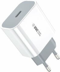 Акція на Wk USB-C Wall Charger 20W Pd White (WP-U55) від Y.UA