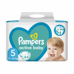 Акция на Підгузки PAMPERS Active Baby розмір 5 (11-16 кг), 64 шт от Eva