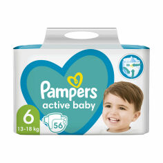 Акція на Підгузки Pampers Active Baby розмір 6 (13-18 кг), 56 шт від Eva