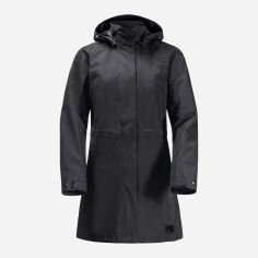 Акция на Куртка демісезонна з капюшоном жіноча Jack Wolfskin Ottawa Coat 1107244_6000 XS Чорна от Rozetka