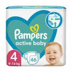 Акція на Підгузки Pampers Active Baby розмір 4 (9-14 кг), 46 шт від Eva