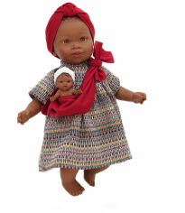 Акция на Кукла NinesdOnil Maria с малышом в красной чалме (6313) от Stylus