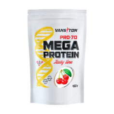 Акція на Дієтична добавка протеїн Vansiton Mega Protein Pro-70 Вишня, 450 г від Eva