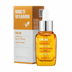 Акція на Вітамінна сироватка для обличчя FarmStay DR-V8 Ampoule Solution Multi Vitamin, 30 мл від Eva