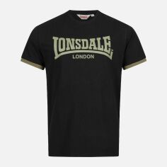 Акція на Футболка Lonsdale 117308-8364 XL Black/Olive від Rozetka