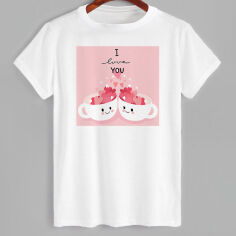 Акція на Футболка жіноча Likey Я Тебе Люблю W150-1213 XXL Біла від Rozetka