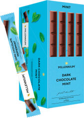 Акція на Упаковка шоколаду Millennium Чорний з м'ятною начинкою 38 г х 24 шт від Rozetka