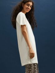 Акция на Сукня-футболка міні літня жіноча H&M 0841434003 L Біла от Rozetka