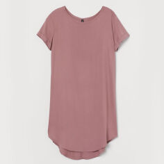 Акция на Сукня-футболка міні літня жіноча H&M 0843687004 42 Рожева от Rozetka