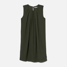 Акция на Сукня міні літня жіноча H&M 0816841004 XS Темно-зелена хакі от Rozetka