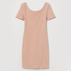Акция на Сукня-футболка міні літня жіноча H&M 0829054007 XS Рожева от Rozetka