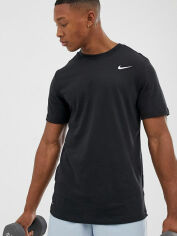 Акція на Футболка довга чоловіча Nike M Nk Dry Tee Dfc Crew Solid AR6029-010 L Чорна від Rozetka