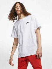 Акція на Футболка бавовняна довга чоловіча Nike Sportswear Club AR4997-101 2XL Біла від Rozetka