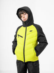Акція на Підліткова зимова лижна куртка для хлопчика 4F HJZ22-JKUMN003-72S 140 см від Rozetka