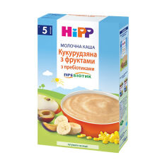 Акция на Дитяча молочна каша HiPP Кукурудзяна з фруктами, з пребіотиками, з 5 місяців, 250 г от Eva