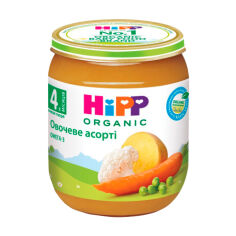 Акція на Дитяче овочеве пюре HiPP Овочеве асорті, з 4 місяців, 125 г від Eva