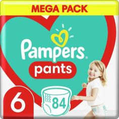 Акция на PAMPERS Детские одноразовые подгузники-трусики Pants Giant (15+ кг) Мега 84шт от MOYO