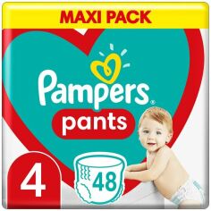 Акция на PAMPERS Детские одноразовые подгузники-трусики Pants Maxi (9-15 кг) Макси 48шт от MOYO