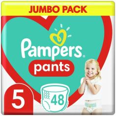 Акция на PAMPERS Детские одноразовые подгузники-трусики Pants Junior (12-17кг) Джамбо 48шт от MOYO