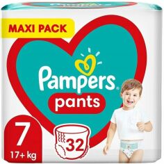 Акція на PAMPERS Детские одноразовые подгузники-трусики Pants Giant Plus (17+ кг) Макси 32шт від MOYO