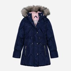 Акція на Дитяче зимове пальто для дівчинки Minoti Block 1 37161JNR 110-116 см Темно-синє від Rozetka