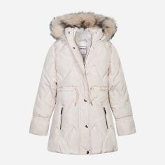 Акція на Дитяче зимове пальто для дівчинки Minoti Retreat 1 37169TEN 128-134 см Кремове від Rozetka