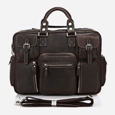 Акція на Сумка-портфель чоловіча шкіряна Vintage leather-14757 Коричнева від Rozetka
