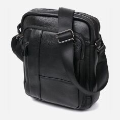 Акція на Чоловіча сумка шкіряна Vintage leather-20677 Чорна від Rozetka