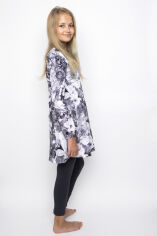 Акция на Підліткове плаття для дівчинки Huppa Maia 52000000-94428 140 см Світло-сіре з принтом от Rozetka