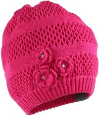 Акция на Дитяча демісезонна шапка-біні для дівчинки Huppa Gloria 8343BASE-063 47-49 см от Rozetka