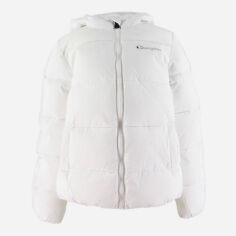 Акция на Куртка зимова коротка жіноча Champion 404023-WW001 XS Біла от Rozetka