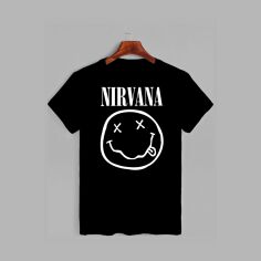 Акция на Футболка Likey Nirvana Smile M150-0419 M Чорна от Rozetka