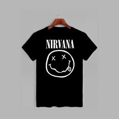 Акція на Футболка бавовняна довга чоловіча Likey Nirvana Smile M150-0419 L Чорна від Rozetka