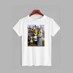 Акція на Футболка бавовняна довга чоловіча Likey Шрек M150-2813 3XL Біла від Rozetka