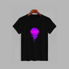 Акція на Футболка бавовняна довга чоловіча Likey Neon Sun M150-0142 XXL Чорна від Rozetka