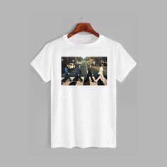 Акція на Футболка бавовняна довга чоловіча Likey The Beatles M150-0428 L Біла від Rozetka