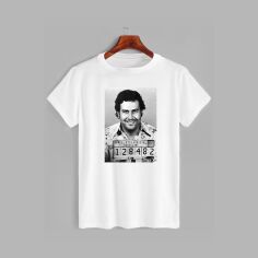 Акція на Футболка бавовняна довга чоловіча Likey Pablo Escobar M150-1734 XL Біла від Rozetka