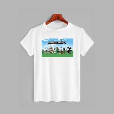 Акція на Футболка бавовняна довга чоловіча Likey Minecraft M150-1648 M Біла від Rozetka