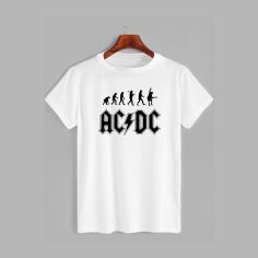 Акція на Футболка бавовняна довга чоловіча Likey AC/DC M150-0401 M Біла від Rozetka