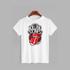 Акція на Футболка бавовняна довга чоловіча Likey Rolling Stones M150-0424 XS Біла від Rozetka