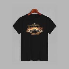 Акція на Футболка бавовняна довга чоловіча Likey Танки M150-1646 XL Чорна від Rozetka