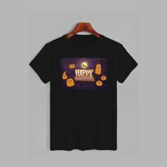 Акція на Футболка бавовняна довга чоловіча Likey Happy Halloween M150-2319 M Чорна від Rozetka