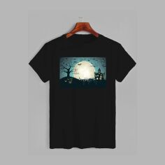 Акція на Футболка бавовняна довга чоловіча Likey Night Хеловін M150-2328 3XL Чорна від Rozetka
