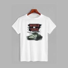 Акція на Футболка бавовняна довга чоловіча Likey World of Tanks Ворог не пройде M150-1639 S Біла від Rozetka