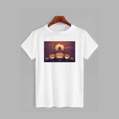 Акція на Футболка бавовняна довга чоловіча Likey Хеловін Dark pumpkin M150-2337 L Біла від Rozetka