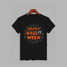 Акція на Футболка бавовняна довга чоловіча Likey Happy Halloween M150-2323 XS Чорна від Rozetka