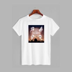 Акція на Футболка бавовняна довга чоловіча Likey Ghost Хеловін M150-2305 3XL Біла від Rozetka